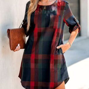 New Cupshe Lady Leisure Plaid Dress